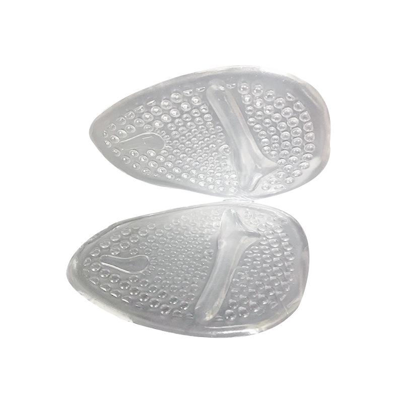 Verschleißfestes Bequemes Silikon-Vorfußpolster - Selbstklebend, Stoßdämpfend, Druckentlastend, Weiche Halbe Größe.