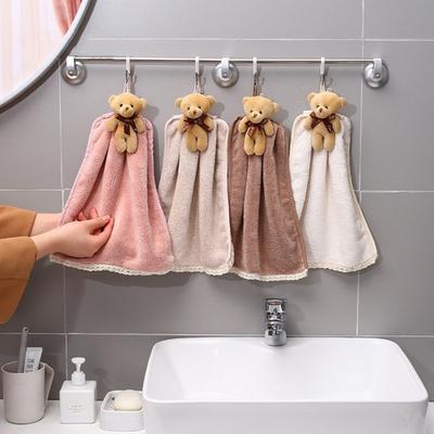 Handtuch mit Kordelzug Cartoon Weich Mikrofaser Niedliches Bär-Design Küche Hängend