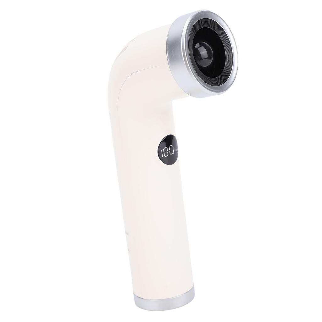 Handheld Bladeless Fan Type C Rechargeable Digital Display Small Portable Cooling for Travel Outdoor Use Apricot Color