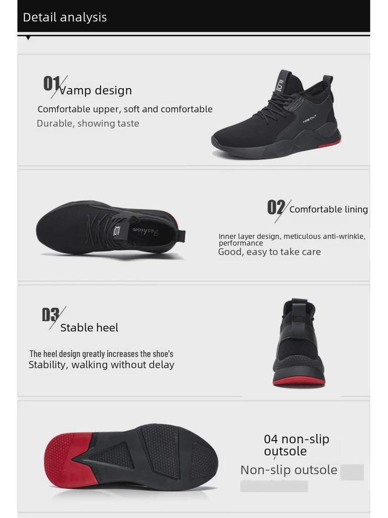 2025 Autumn Men's Breathable Mesh Casual Soft Sole Korean Style Running & Sports Shoes for Trendy Students