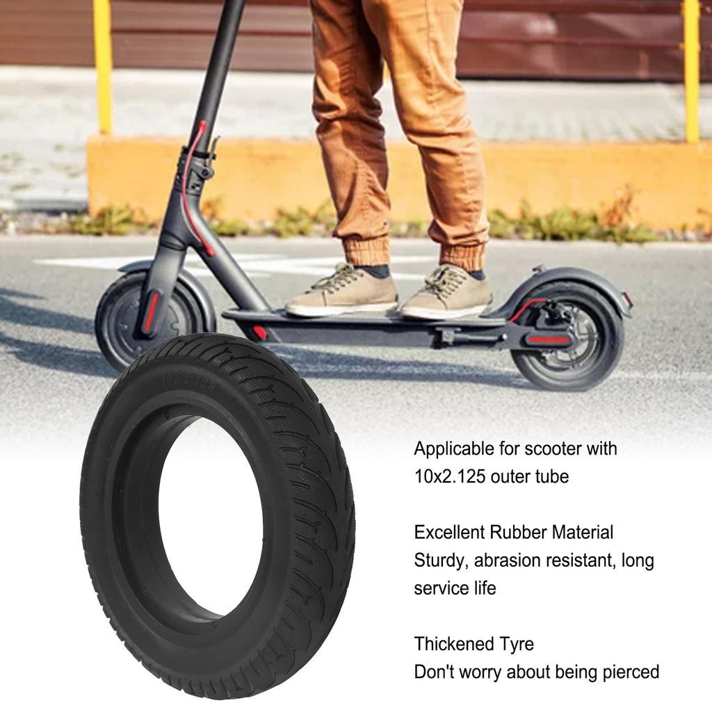 10 Inch Electric Scooter Tire 10x2.125 Rubber Anti Slip Thickened Electric Scooter Tyre for Replacement