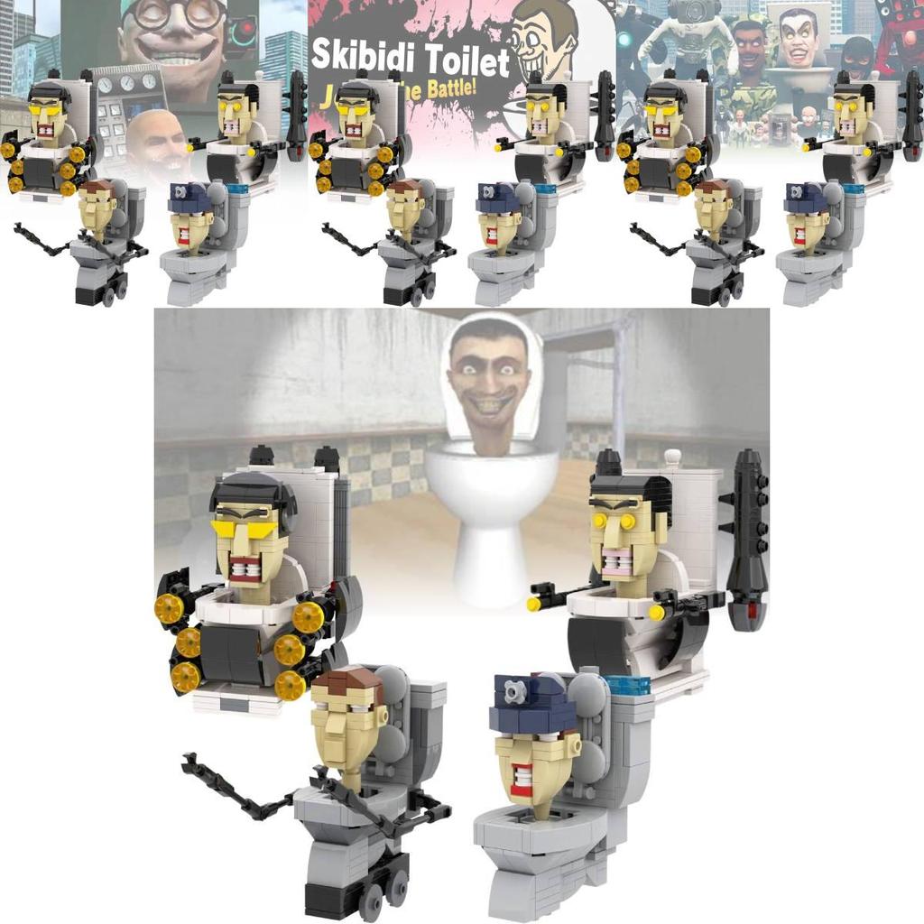 Mocskibidi Toilet Building Blocks Set For Creative Kids With 100 To 500 Colorful Pieces