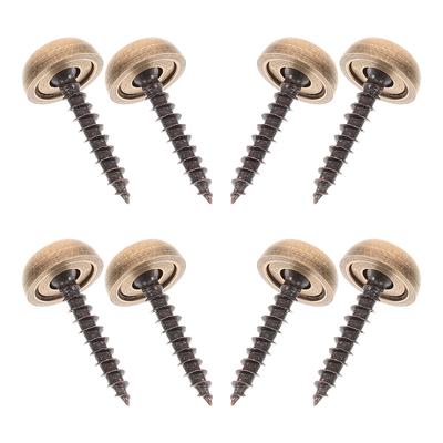 8Pcs Brass Decorative Screw Caps Self Tapping Screws Mirror Finish Rust Resistant Polished Covers For Fasteners Wood Screws With