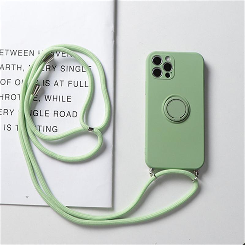 Ringhalter-Tragegurt-Hülle Für Samsung Galaxy S25 Ultra S24 FE S23 Plus A55 A54 A35 A15 Crossbody-Lanyard Magnetische Silikonhülle