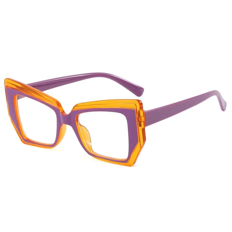 

Ретро Женская Оправа для Очков Кошачий Глаз Плоское Зеркало Женская Многоугольная Оправа для Очков Очки Оправа Анти-Синий Свет Декоративные Очки хань фиолетовый