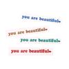Car Stickers You Are Beautiful Interior Decoration Rear View Mirror Stickers Creative Sport Pvc Vinyl Decals