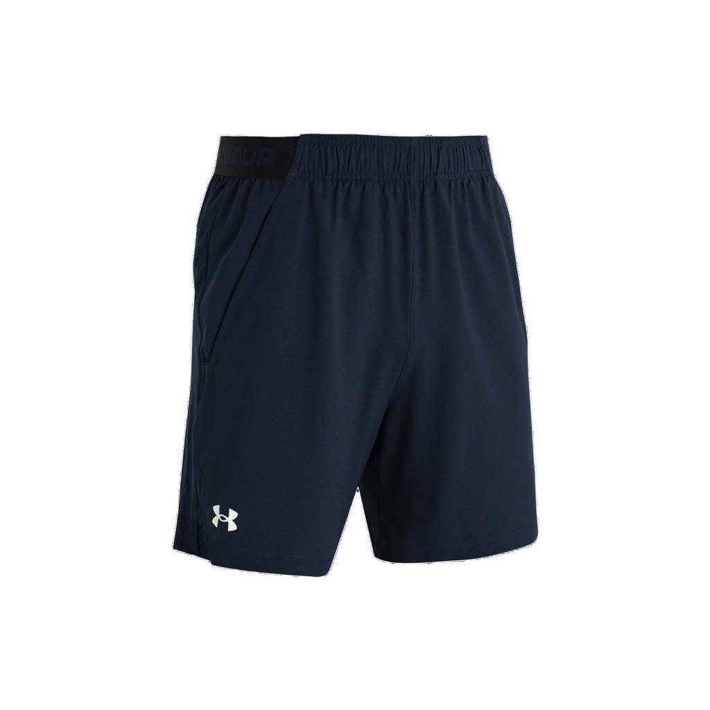 Under Armour Logo Embroidered Letter Print Elastic Waist Straight-Leg Shorts Men Bottoms Academy-Blue 1373718-408