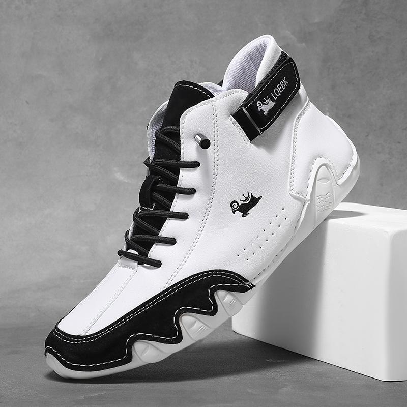 

Мужские кроссовки с высоким верхом, дизайнерские, повседневные лоферы на плоской подошве, легкие, оригинальные кроссовки, роскошные мотоциклетные ботинки 38