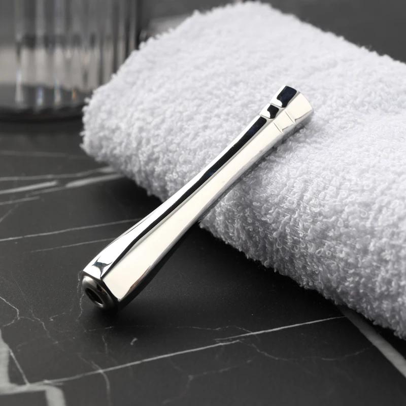 YAQI Flare Polished 316 Stainless Steel Men Safety Razor Handle Portable Travel Razor Handle Provide Comfortable Grip