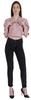 Moomaya Puff Sleeve Crop Top For Women Solid Button Down Collar Designer