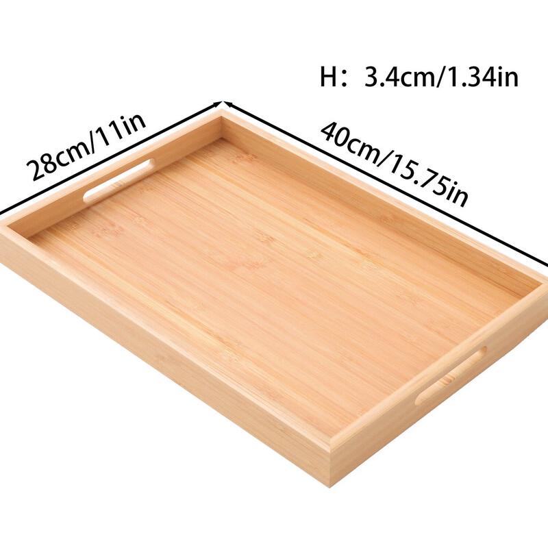 Прямоугольный сервировочный поднос Ru Han из бамбука