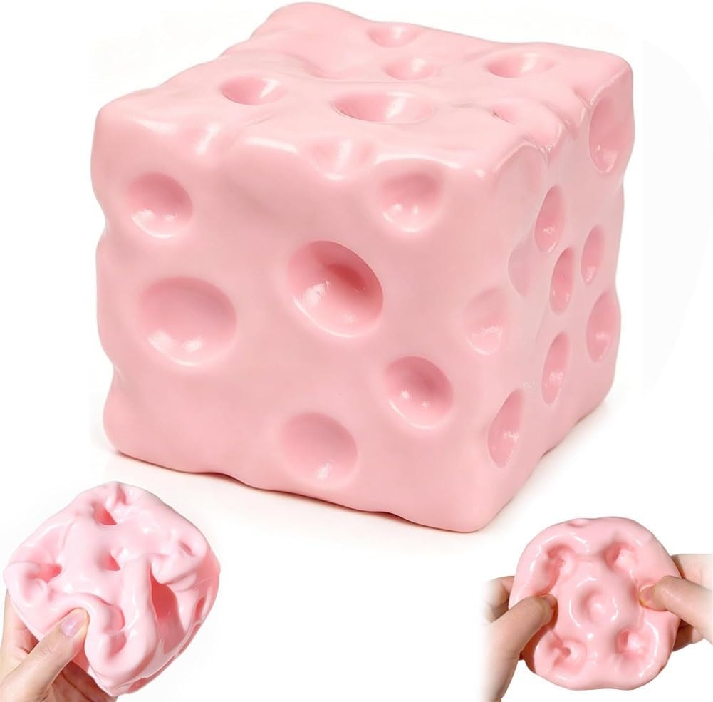 Neuer Knet-Käsewürfel Stressball Formbarer Quetschball Nicht Rückprallend Sensorische Fidget Spielzeuge für Kinder und Erwachsene Entspannende Geschenke.