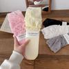 1 Pair Women'S Jk  Thin Material Fishnet Socks Hollow Edge Comfortable Calf Socks Spring Summer Lace Design Trim Socks