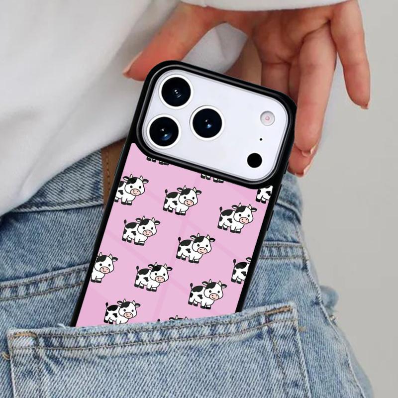 Animal Cute Cartoon Cow Phone Case for iPhone 16e 15 14 13 12 17 Pro Max Plus Air 17pro Cover Coque