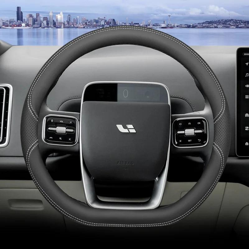 High Quality Leather Car Steering Wheel Cover for Li Lixiang Leading Ideal One L7 L8 L9 2020 - 2026 Braid On Steering-Wheel