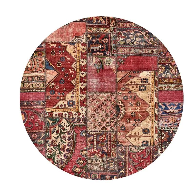 Living Room Carpet Retro Ethnic Style Carpets Machine Washable American Home Decoration Rug Persian Bedroom Bedside Floor Mat