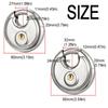 Stainless Steel Disc Locking Padlock Compact Security Lock Durable Round Disc Lock  Indoor Use