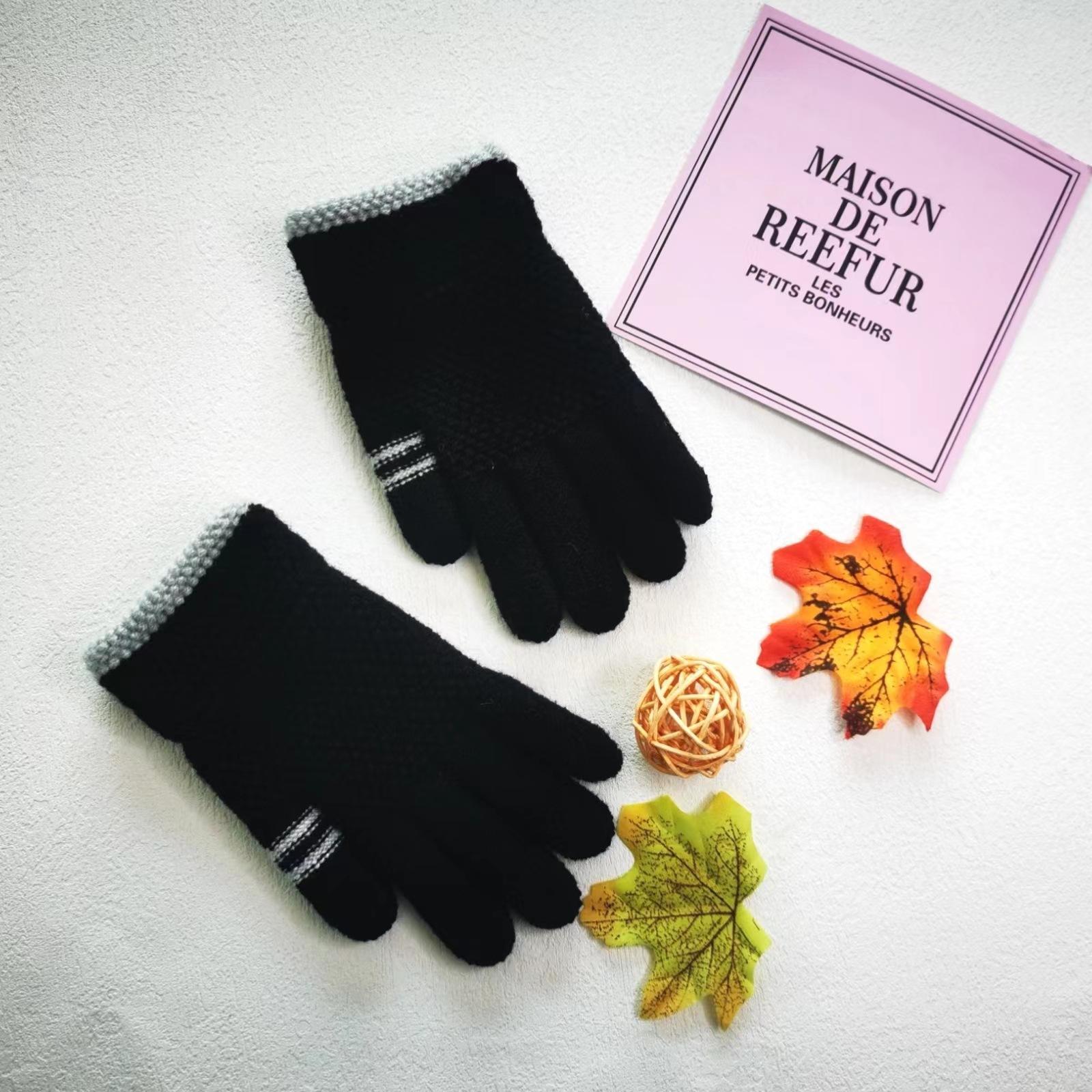 

Детские зимние бархатные утолщенные утепленные и теплые вязаные жаккардовые перчатки из искусственной кашемировой шерсти для студентов и школьников