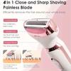 Xiaomi 4-in-1 Rechargeable Electric Lady Shaver Set - Portable 500mAh Wet & Dry Painless Trimmer for Face, Nose, Legs & Underarms