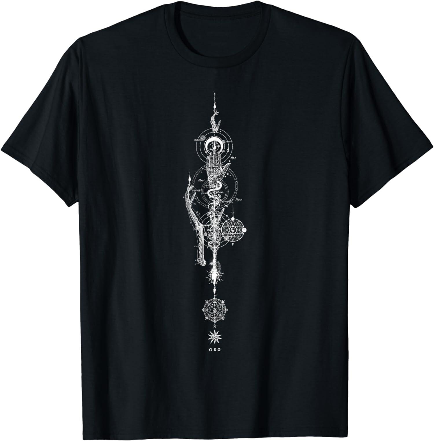 NEW LIMITED Hand Of The Mysteries Alchemy Symbol Occult Sacred Geometry T-Shirt XL