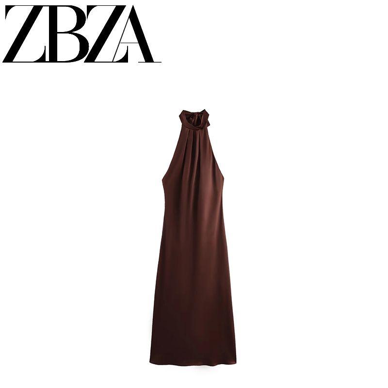 Jnleaog Autumn New Women's Clothing Fashion Sleeveless Silk Satin Texture Loose Dress 3274548 700