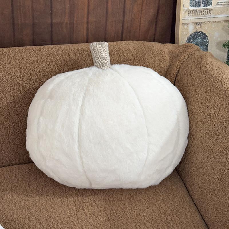Pumpkin Halloween Cushion With Faux Bunny Fleece For Home Decor And Fall Festivities
