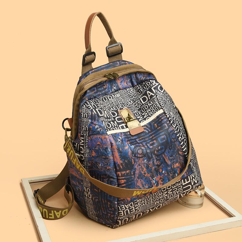 Nylon Cloth Backpack Women's Korean Version New Fashionable and Versatile Nylon Casual Women's Bag Travel Large Capacity Backpack