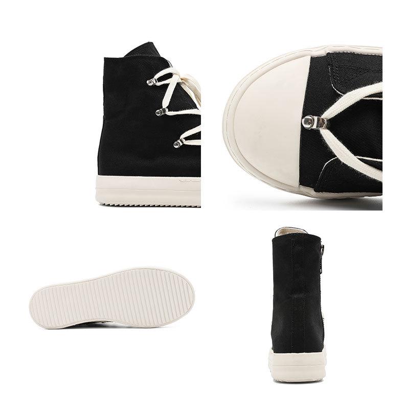 Nischen-High-Top-Canvas-Vulkanisierte Herrenschuhe mit Seitenreißverschluss - Trendiges und vielseitiges Freizeit-Schuhwerk 2025