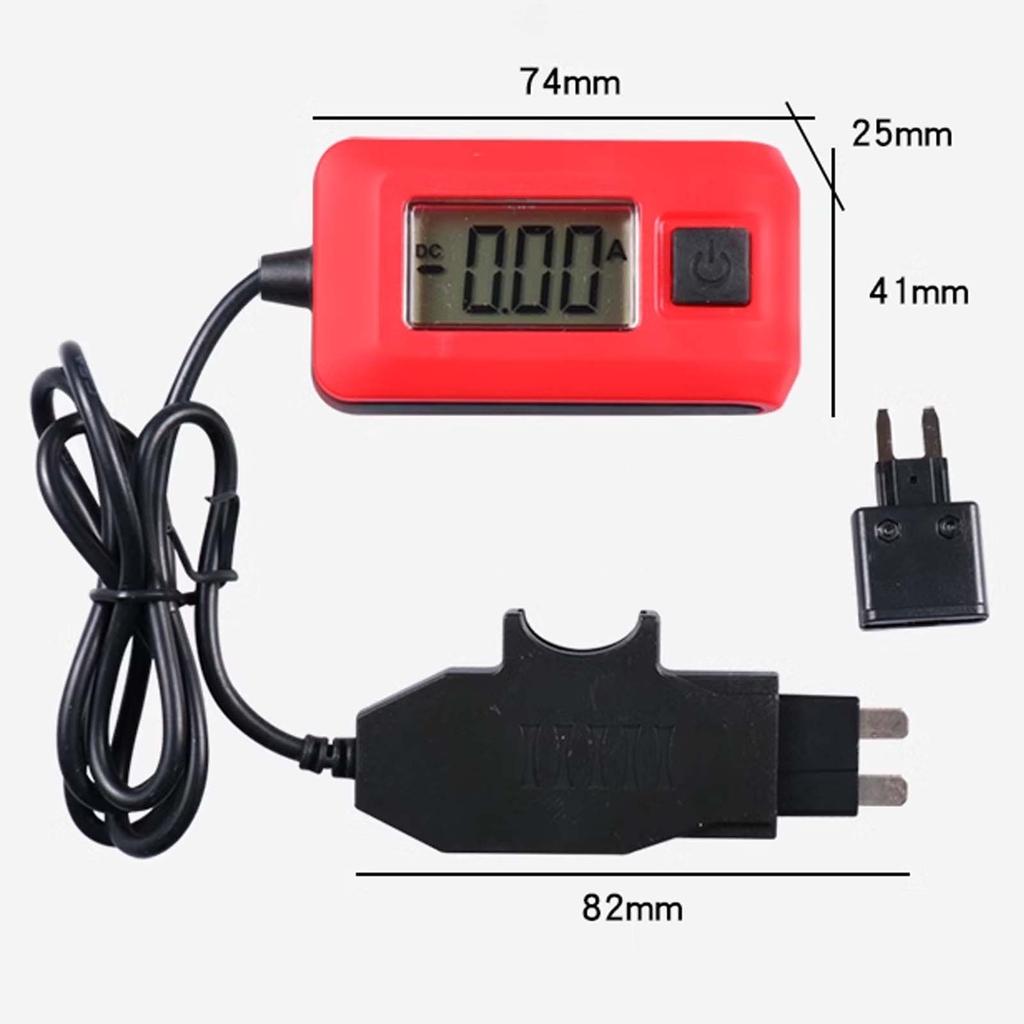 12V 0,01~19,99A Auto-Sicherungstester, Stromdiagnosewerkzeug für Fahrzeugschaltkreise, Reparaturdetektor, Galvanometer-Zubehör