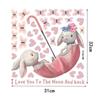 Watercolor Cartoon Bunny Wall Stickers Baby Nursery Wall Decals for Kids Room Living Room Bedroom Home Decor Rabbit Stickers PVC