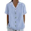 Women's Fashionable Casual Short-sleeved Retro Button Cardigan Top