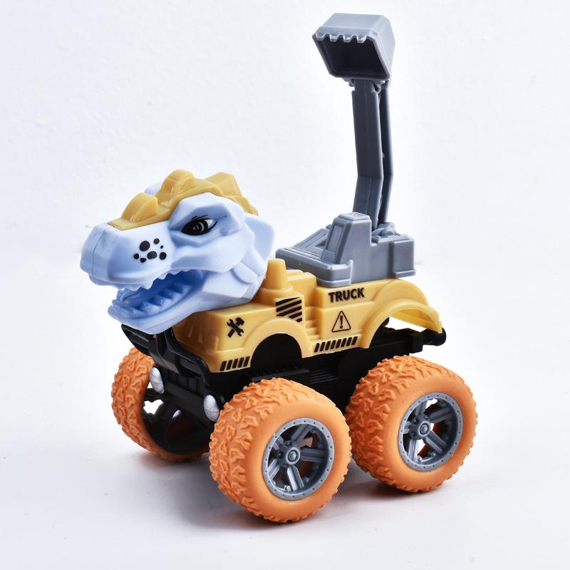 Children's Inertial Stunt Dinosaur Excavator & Dump Truck Toy Set