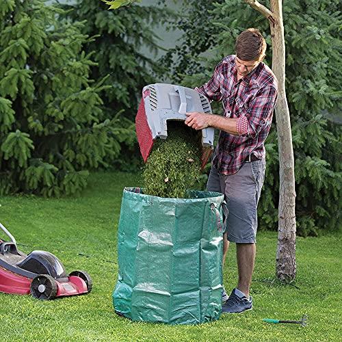 [Grün] Große Kapazität 272L (3 Pack) Garten Eimer/Unkraut Sammelsack, Großer Gartensack, Freistehend, Faltbar, Wiederverwendbar, Wasserdicht Gras Sammel
