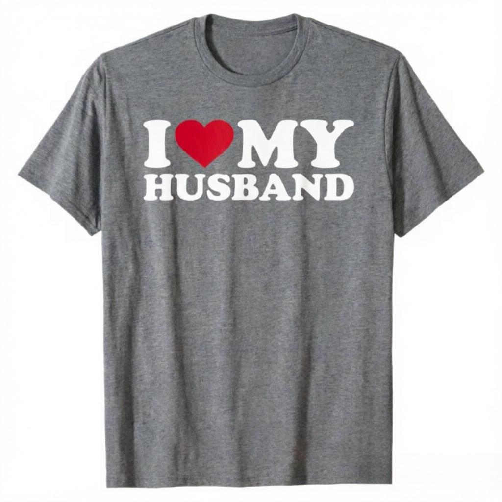 I Love My Husband TShirt IHeartMyHusband Clothes Unisexs Fashion Hubby Tee Tops HusbandGifts Short Sleeve Streetwear Outfits