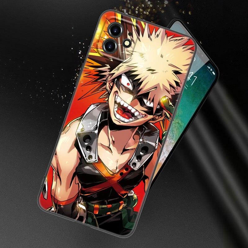 Pouzdro na telefon My Hero Academia pro Apple iPhone 13 12 Mini 11 Pro XS Max XR X 8 7 6S 6 Plus SE 2022 2020 5S 5 Měkký TPU Černý Kryt