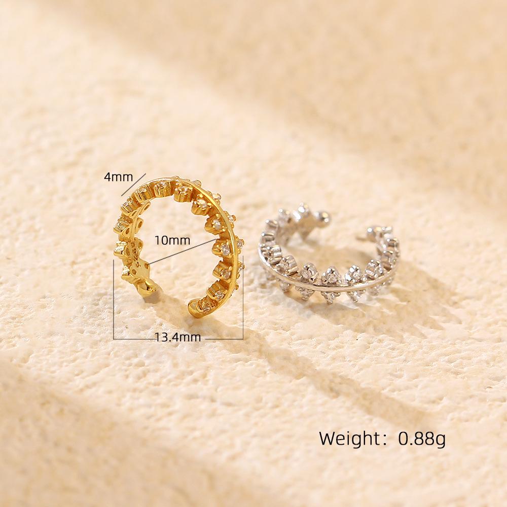 European & American Rhinestone Ear Cuff: S925 Sterling Silver, Full Rhinestone, Luxurious Clip-On, No Piercing Needed, Personalized Women's Earring