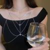 Zircon Geometric Multi-Layer Necklace - Niche Style, European & American Luxury Body Chain