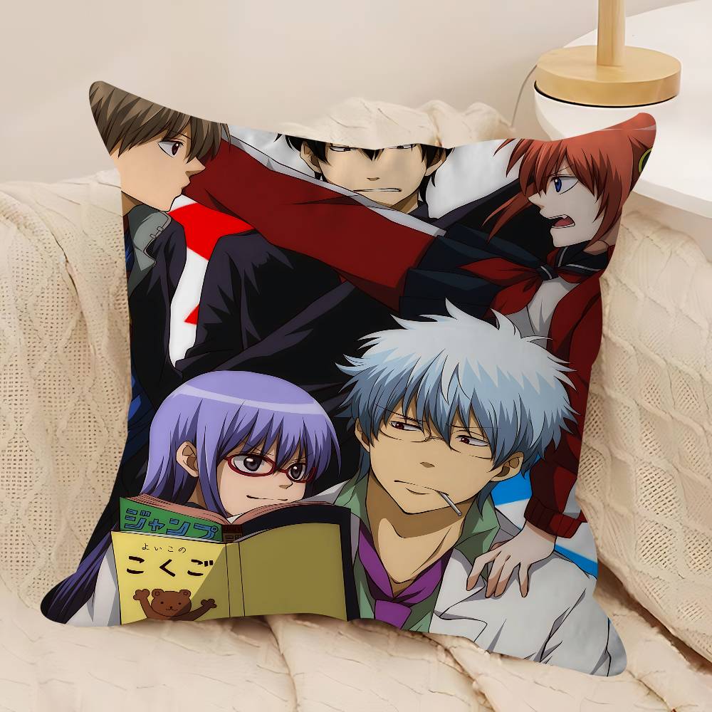 

Аниме G-GINTAMA Подушка Аниме Подушка Диван Кровать Подушка для головы Наволочка Чехол для подушки 45x45 см Мода 12x12Inch