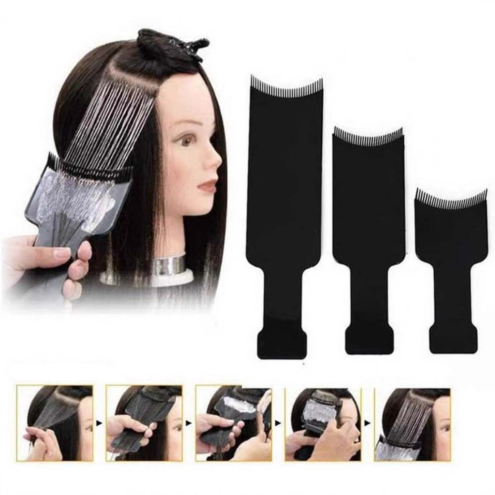 6Pcs/Set Professional Hair Applicator Brush Hairdressing Hair Highlight Dyeing Board Plate Salon