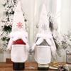 2Pcs Santa Christmas Faceless Doll Wine Cap Kawaii Christmas Gnome Wine Cap  Christmas