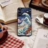 Great Wave Kanagawa Anime Phone Case For Samsung S25,S24,S21,S22,S23,S30,Ultra,S20,Plus,Fe,Soft Silicone Black Cover