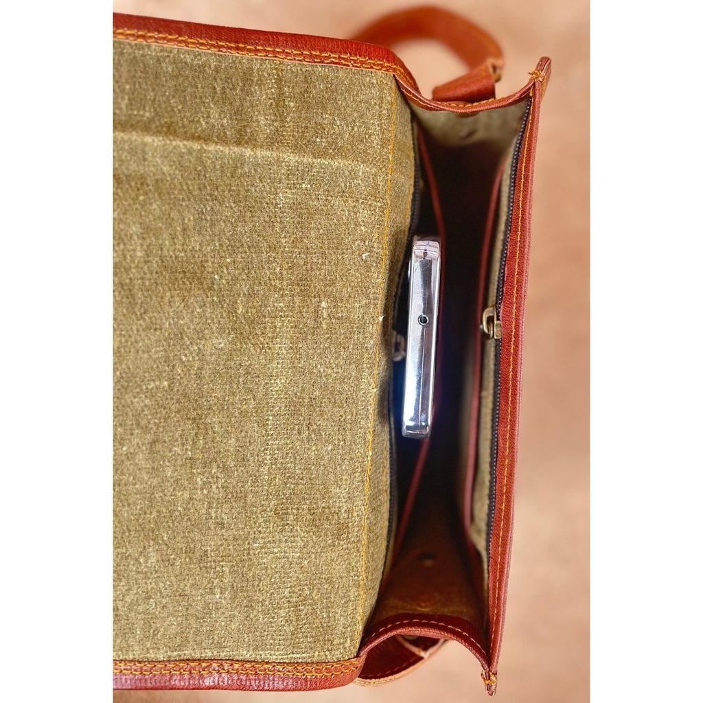 Genuine Leather Small Sized & Square Shaped