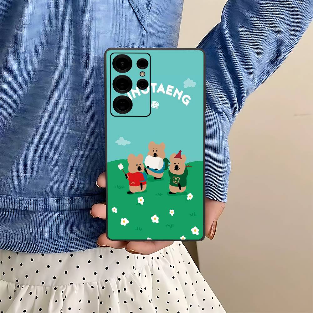 Cute Bear Quokkas Phone Case For Samsung S 24 Fe 25 Ultra Plus 20 Lite 21 30 22 23 24 22 Ultra 5G Fundas