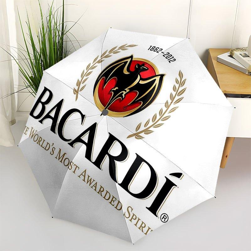 Bacardi Symbol Umbrella - Tri-fold compact portable umbrella with eight iron ribs, suitable for both men and women