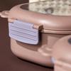 Children Bento Box Reusable Food-Grade Large Capacity Compartment Box Water Fillable Thermal Stainless Steel Insulated