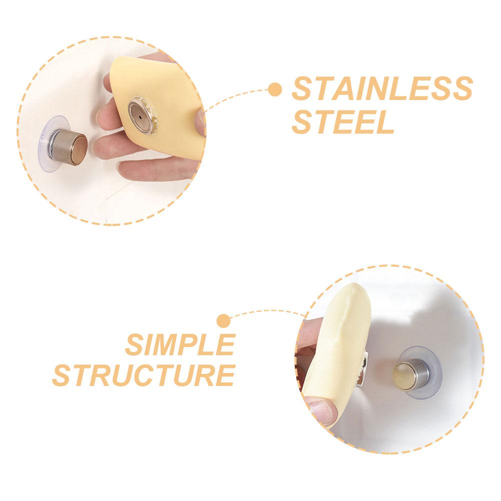 Magnetic Holder Stainless Steel Wall Mount Suction Cup Draining Cap Bath Accessories Soap Rest Metal Cap Portable Soap Box
