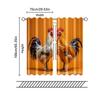 Filtering Curtains Excluding Rods Non Movable Without Batteries Chicken Themed Use Bedrooms Living Rooms Set Of 2 Made Polyester Area Decor