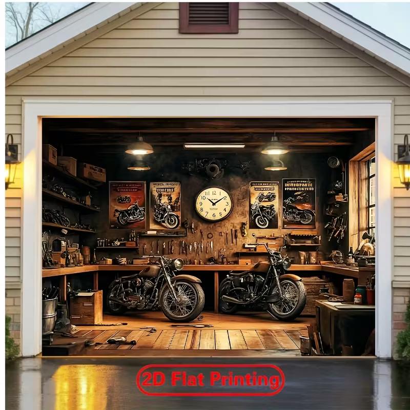 Vintage Motorcycle Tapestry for Man Cave & Biker Room Wall Decor