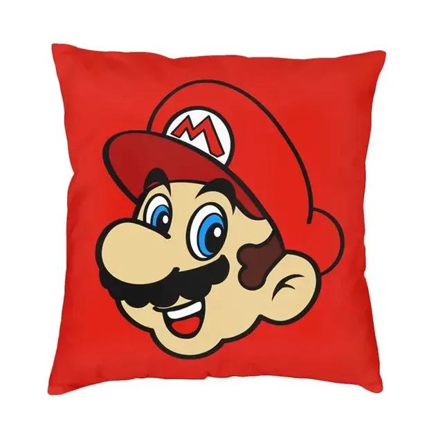 Mario Soundate Double-sided Printed Cushion, Living Room Cartoon Printed Cushion Cover