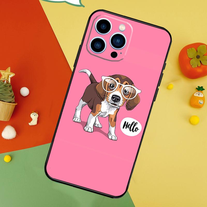 Beagle Dog Cute Cartoon Phone Case For iPhone 17 Pro Max 16 14 13 12 11 15 Pro Max Plus 12 13 Mini 16e 17 Air Cover